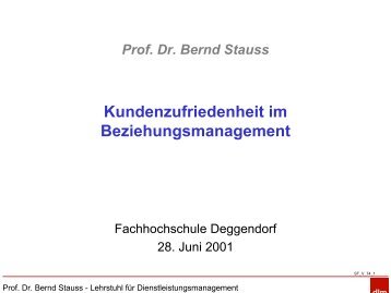 Kundenzufriedenheit im Beziehungsmanagement