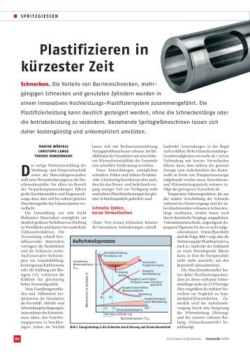 Plastifizieren in kürzester Zeit - Krauss Maffei