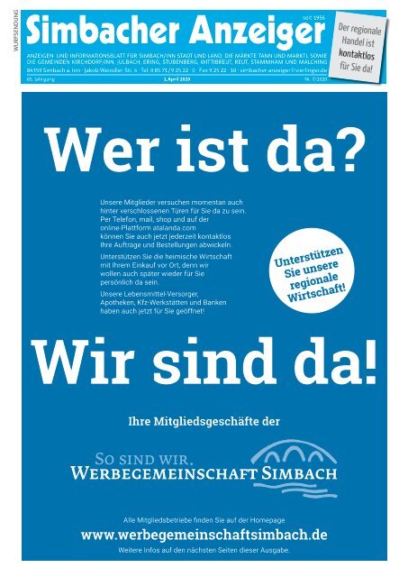 01.04.2020 Simbacher Anzeiger 