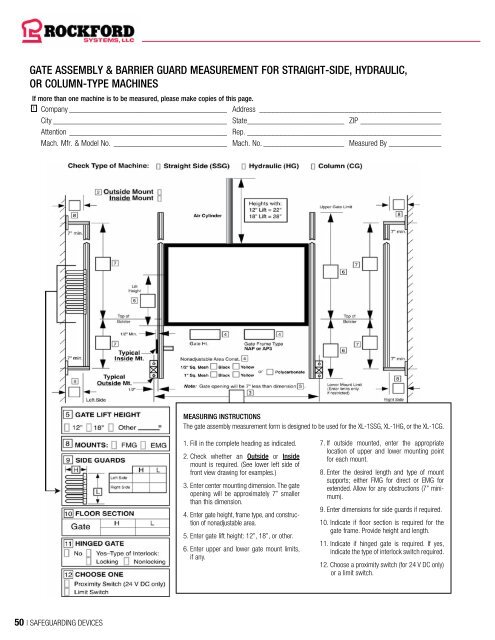 Rockford Systems Safeguarding Devices Catalog