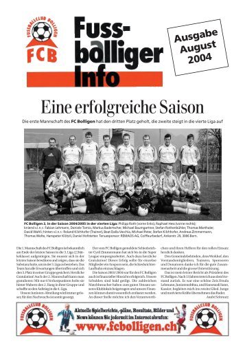 Ausgabe August 2004 - FC Bolligen