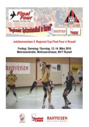 Cup-Zeitung 2010 - 1 Teil - SG Ruswil/Wolhusen