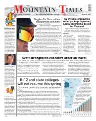 Mountain Times - Volume 49, Number 14: April 1-7, 2020
