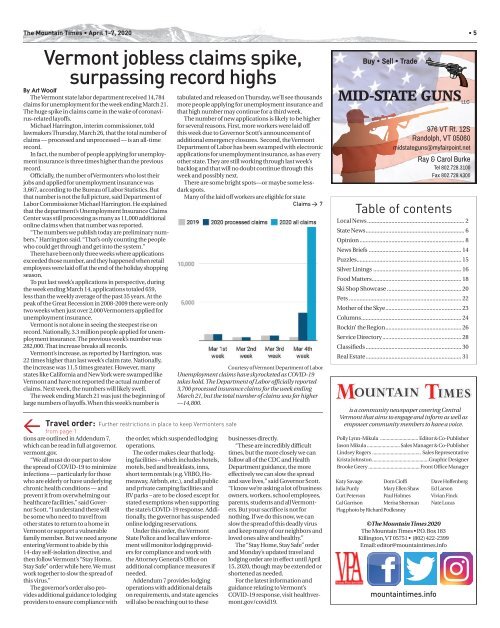 Mountain Times - Volume 49, Number 14: April 1-7, 2020