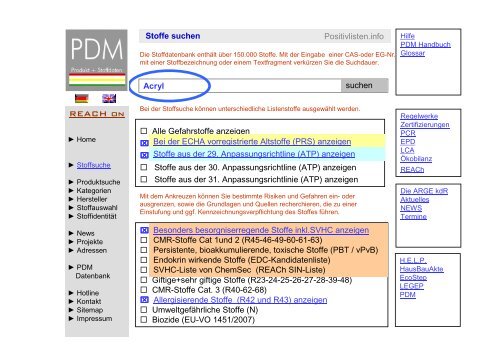 PDM Produkt- und Stoffdatenbank