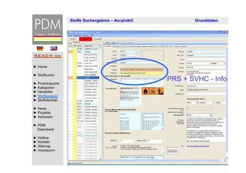 PDM Produkt- und Stoffdatenbank