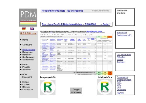 PDM Produkt- und Stoffdatenbank