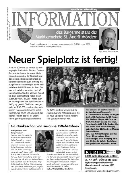 Alle | A| B| C| D| E| F| G| H| I| J| K| L| M| N| O| P| R| S| T| U| V| W| Y VP Frauen St. Andr-Wrdern VP Ortsorg. Altenberg-Greifenstein VP Ortsorg. Gem2Go - Marktgemeinde St. Andr-Wrdern - Startseite