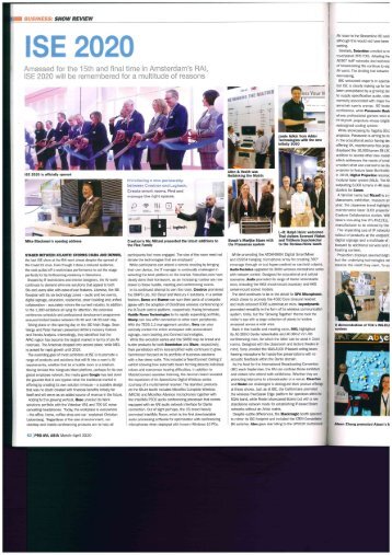 ProAVLMEA ISE2020 article about TOA seminars