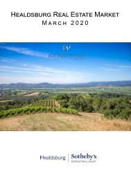 Healdsburg Real Estate Market --March 2020