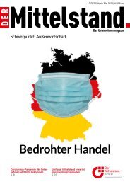 Der Mittelstand. Das Unternehmermagazin - 02/2020 | April / Mai 2020 - Bedrohter Handel