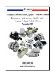 Katalog 2020 - Anlasser Lichtmaschinen Dynamos und Dynastarter