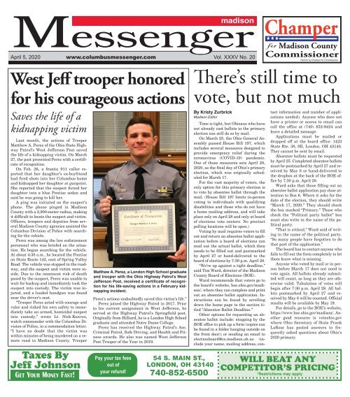 Madison Messenger - April 5th, 2020