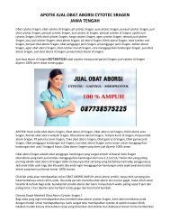 Klinik Apotik Jual Obat Aborsi Sragen 087738575225 Obat Cytotec Original