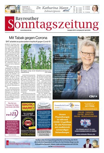 2020-04-05 Bayreuther Sonntagszeitung