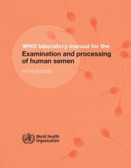 Examination and processing of human semen