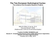 The Two European Hydrological Cycles: