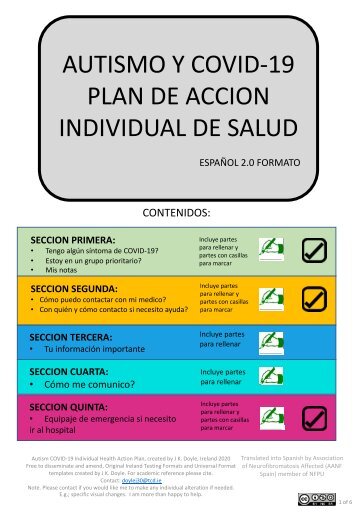 ESPAÑOL 2.0 FORMATO AUTISMO Y COVID-19  PLAN DE ACCION INDIVIDUAL DE SALUD