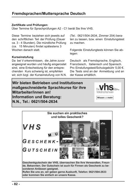 Special - Volkshochschule