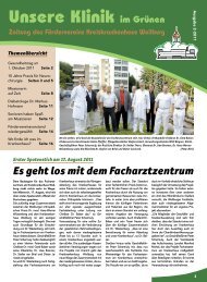 Unsere Klinik im Grünen - Kreiskrankenhaus Weilburg gGmbH