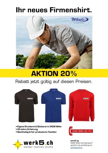 Firmenshirts 20% Rabatt