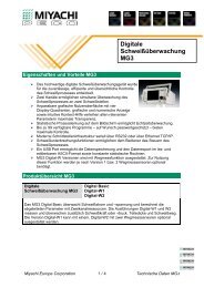 Technical Data Sheet - Miyachi Europe