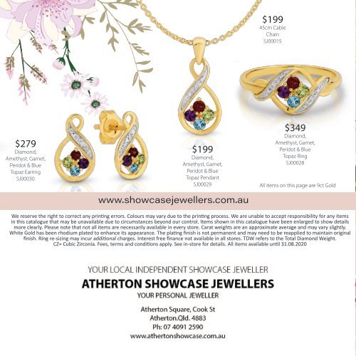 Atherton Showcase Jewellers Mothers Day 2020  Catalogue 