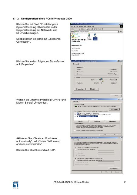 FBR-1461 ADSL2/2+ Modem Router 1W 4L QoS ... - Jacob Elektronik