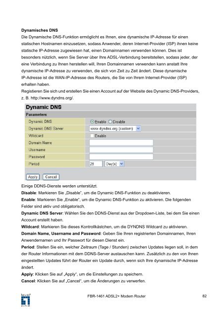 FBR-1461 ADSL2/2+ Modem Router 1W 4L QoS ... - Jacob Elektronik