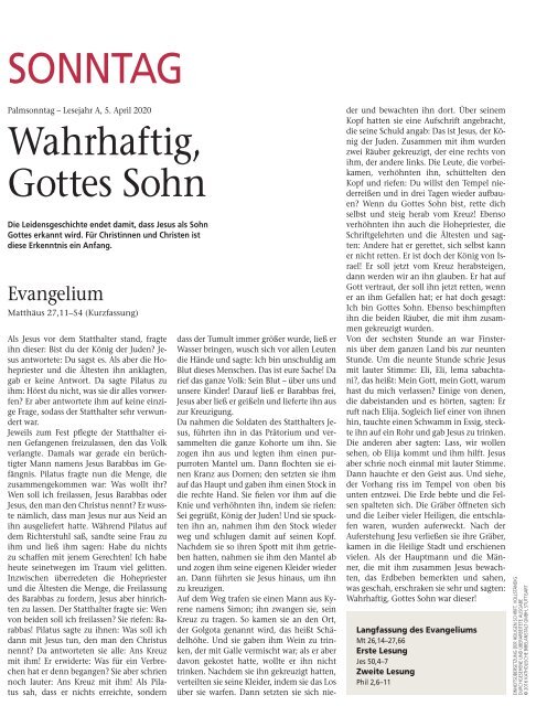 Kirchenzeitung Nr 14 2020