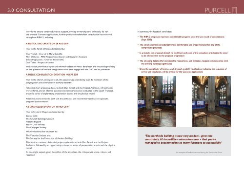 St Mary Redcliffe Project 450 RIBA 2 Stage End Report