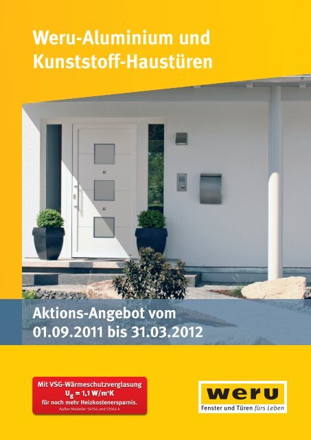 Weru-Aluminium und Kunststoff-Haustüren Aktions-Angebot vom