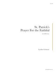 Prayer For the Faithful - for SATB Choir