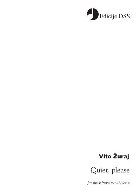 Vito Žuraj - Quiet please