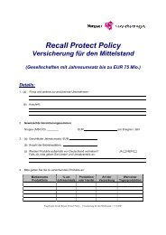 Recall Protect Policy - Nassau Versicherungen