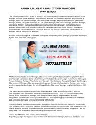 Klinik Apotik Jual Obat Aborsi Wonogiri 087738575225 Obat Cytotec Original