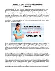 Klinik Apotik Jual Obat Aborsi Bandung 087738575225 Obat Cytotec Original