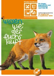 Vorlesungsverzeichnis KUS 2009 - KinderuniSteyr