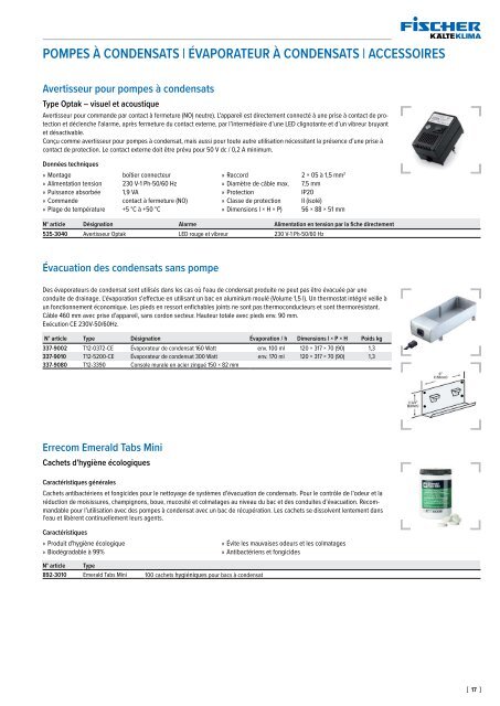 Accessoires climatiques 2020