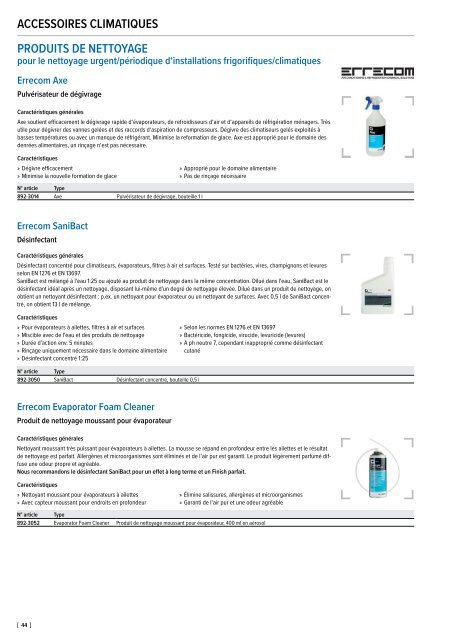 Accessoires climatiques 2020