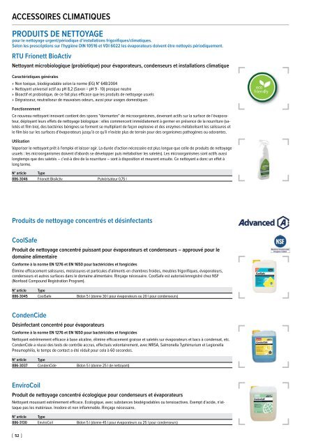 Accessoires climatiques 2020