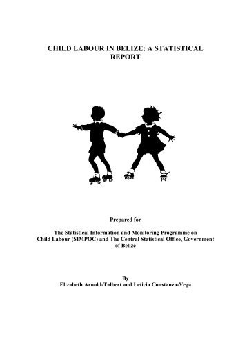 child labour in belize: a statistical report - International Labour ...