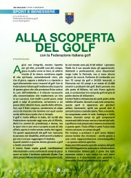 SPORT E BENESSERE - ALLA SCOPERTA DEL GOLF con la Federazione italiana golf di Antonella Quaranta