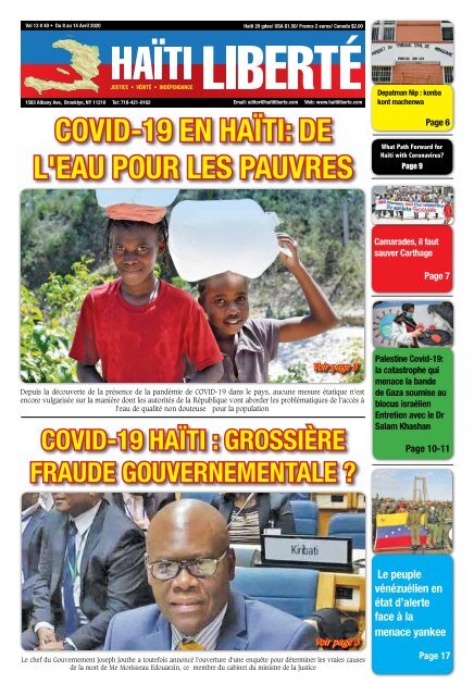 Haiti Liberte 8 Avril 2020