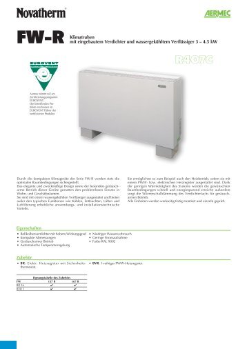 FW-R R407C - Novatherm Klimageräte GmbH