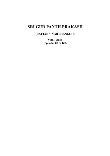 sri gur panth prakash (rattan singh bhangoo) - Institute of Sikh ...