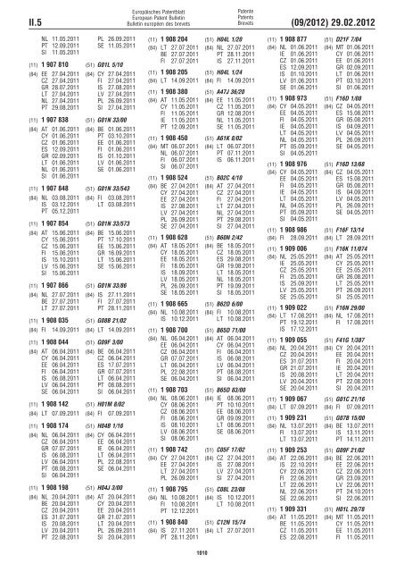 European Patent Bulletin 2012/09 - European Patent Office