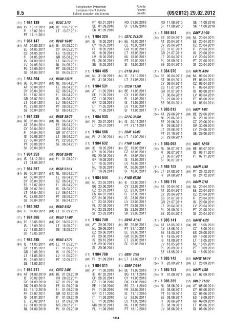 European Patent Bulletin 2012/09 - European Patent Office