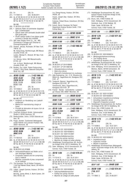 European Patent Bulletin 2012/09 - European Patent Office