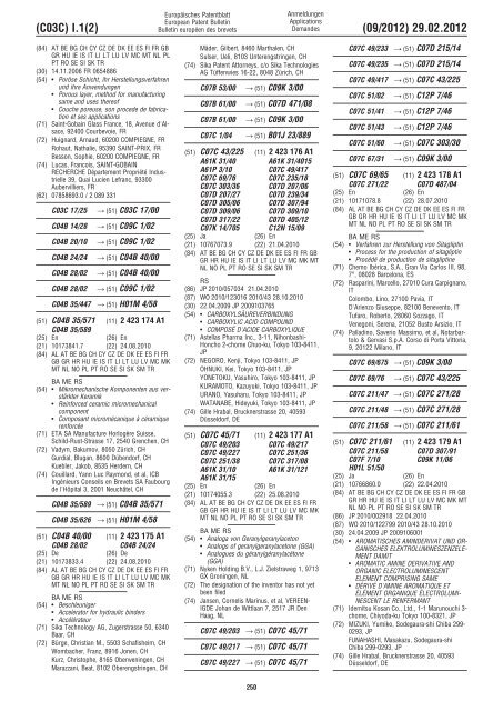 European Patent Bulletin 2012/09 - European Patent Office